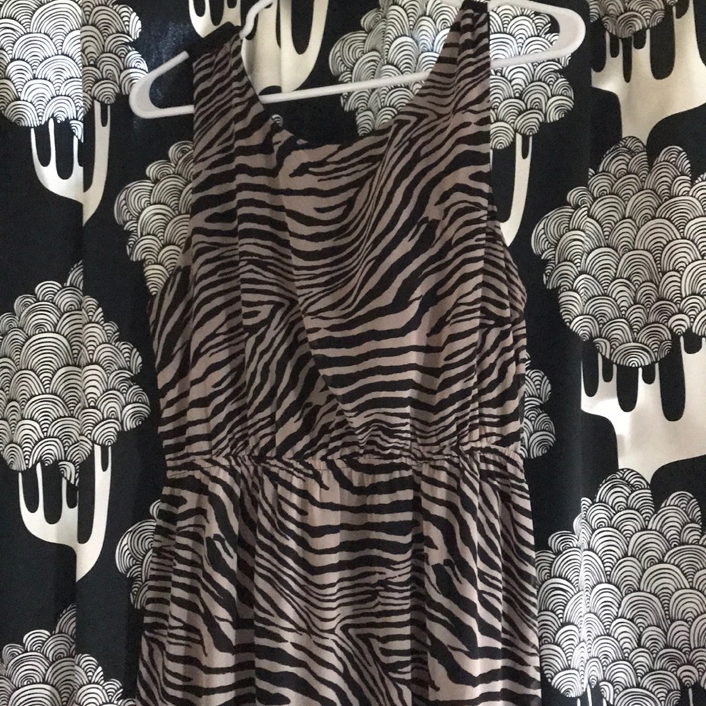 Zebra print maxi with open back
